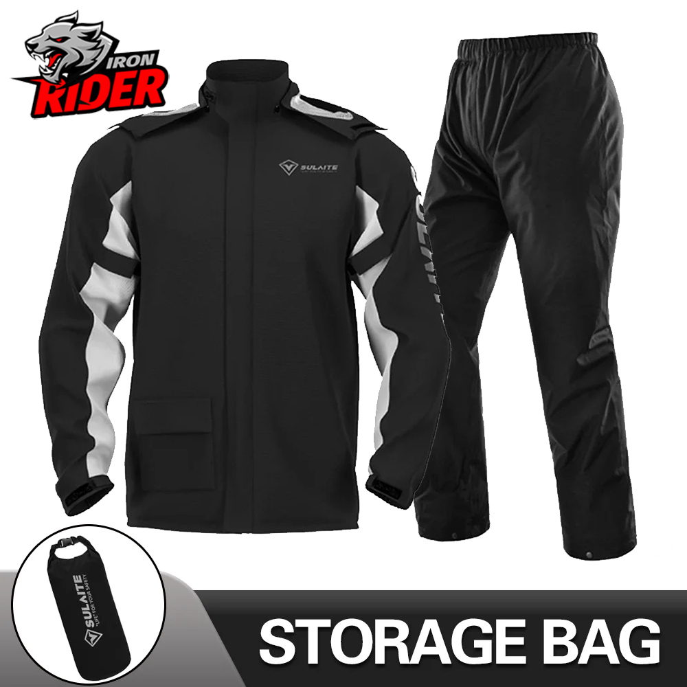 Cycling Rain Jacket Commute - Motorcycle Raincoat Reflective 100% Waterproof Rain
