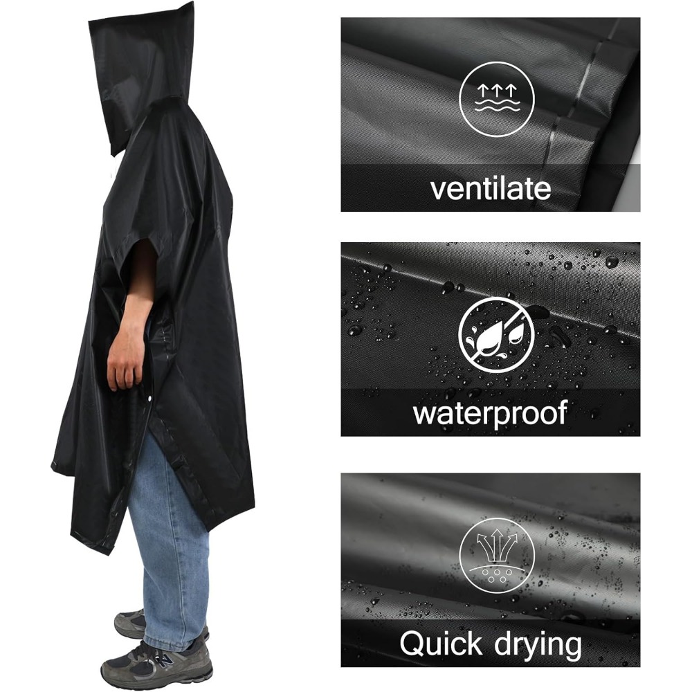 Waterproof Rain Poncho Lightwe - огляд і ціна Cycling Rain Jacket Commute
